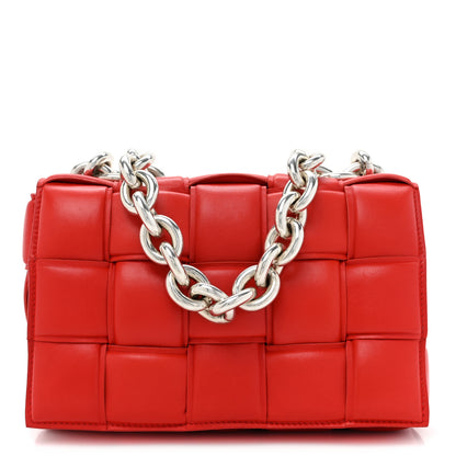 Bottega Veneta Lambskin Maxi Intreccio Padded Chain Cassette Crossbody Bag Nail Polish 1 of 14