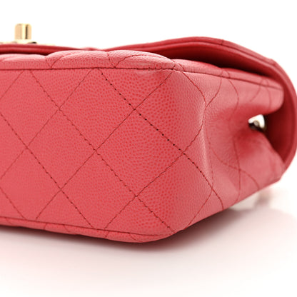 Chanel Caviar Quilted Mini Rectangular Flap Dark Pink 10 of 10