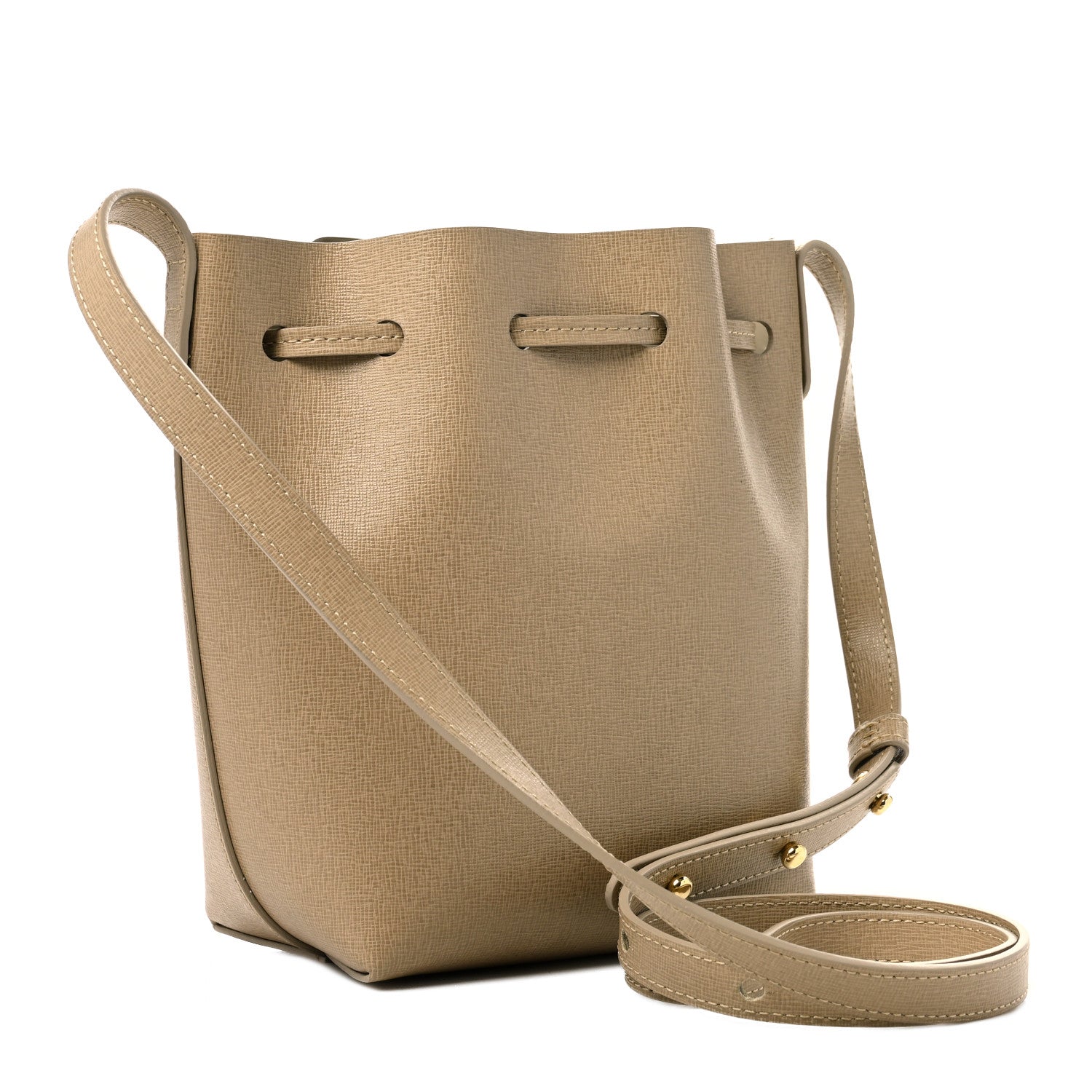 Mansur Gavriel Saffiano Mini Bucket Bag Elefante 3 of 9
