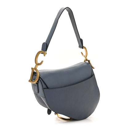Christian Dior Shiny Goatskin Saddle Bag Cloud Blue 3 of 10