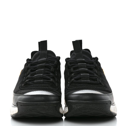 Chanel Velvet Calfskin Mixed Fibers CC Sneakers 39.5 Black 2 of 9