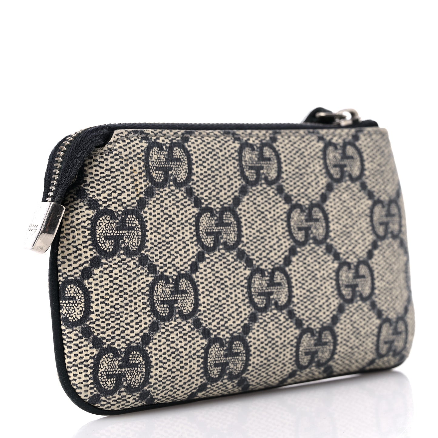 GG Supreme Monogram Key Case Beige Blue