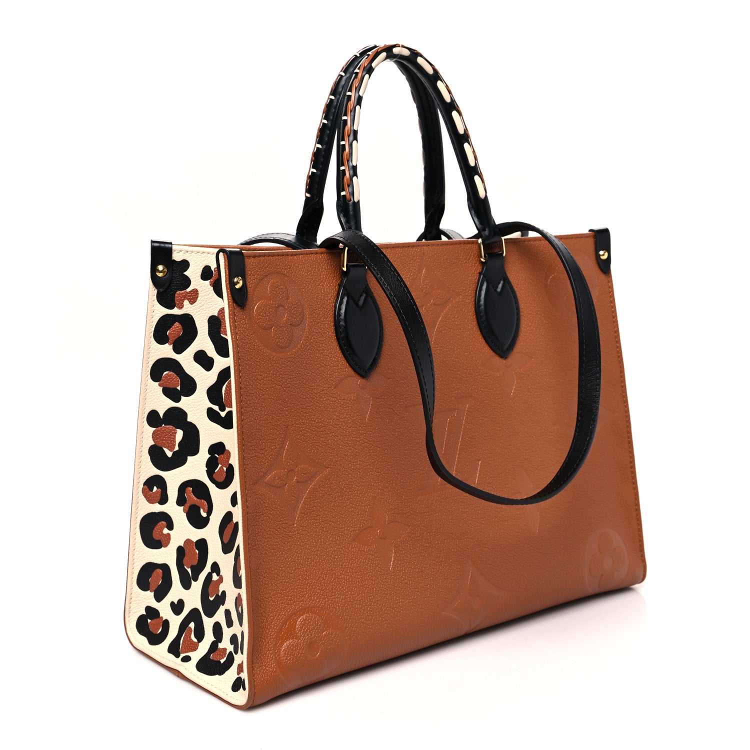 Louis Vuitton Empreinte Monogram Giant Wild At Heart Onthego MM Caramel 3 of 8