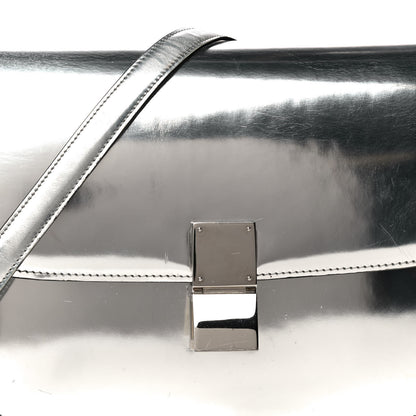 Celine Mirror Box Calfskin Medium Classic Box Flap Bag Silver 12 of 24