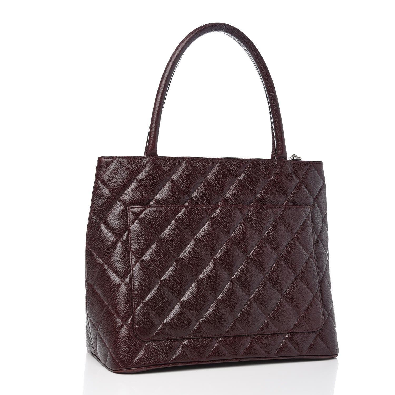 Chanel Caviar Quilted Medallion Tote Bordeaux 3 of 12