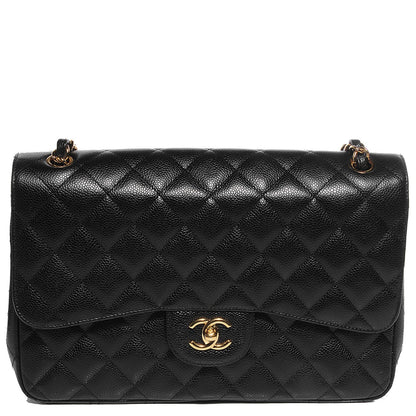 Chanel Caviar Quilted Jumbo Double Flap Black 1 of 9
