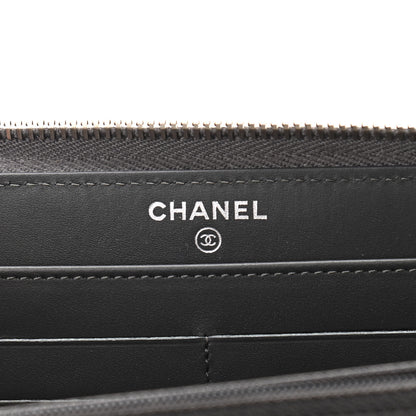 Chanel Patent Calfskin Zip Around Wallet Dark Grey 6 of 11