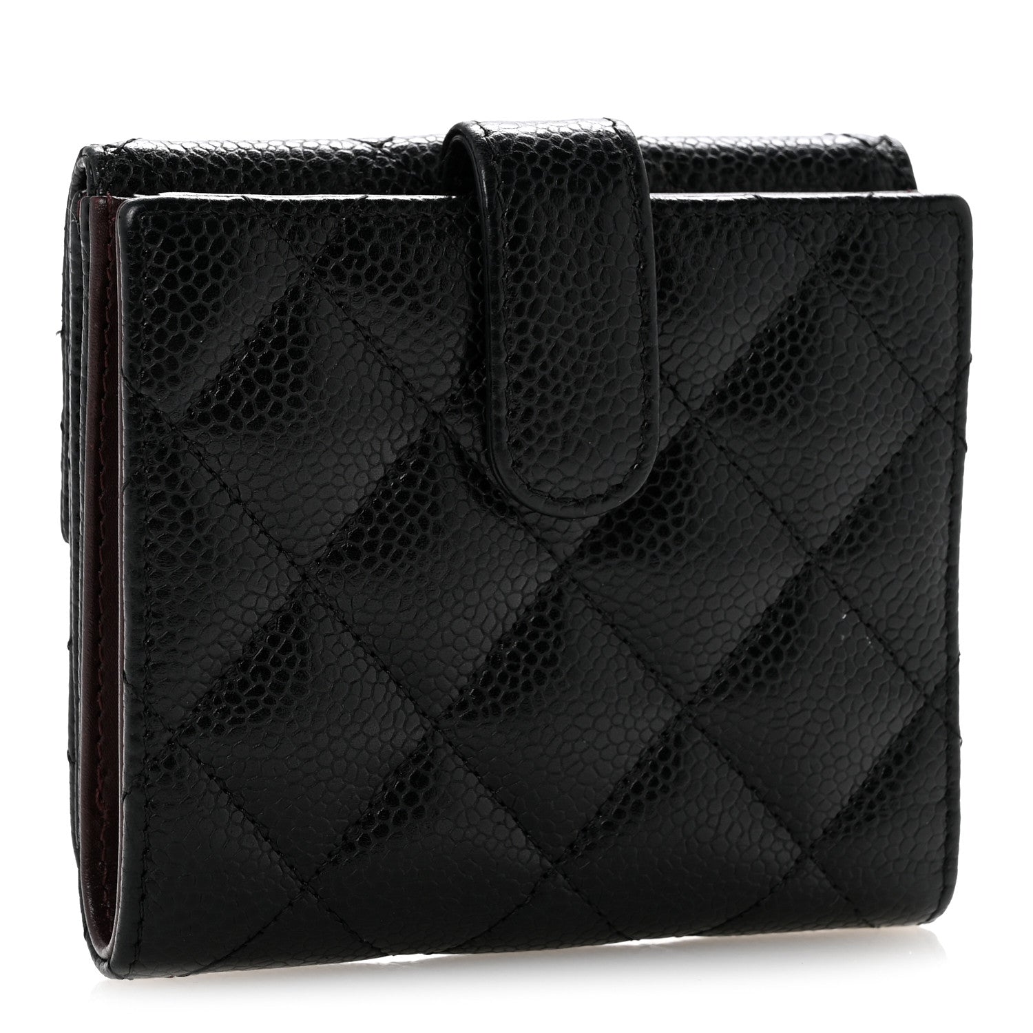 Chanel Caviar Quilted Compact French Flap Wallet Black 3 of 12