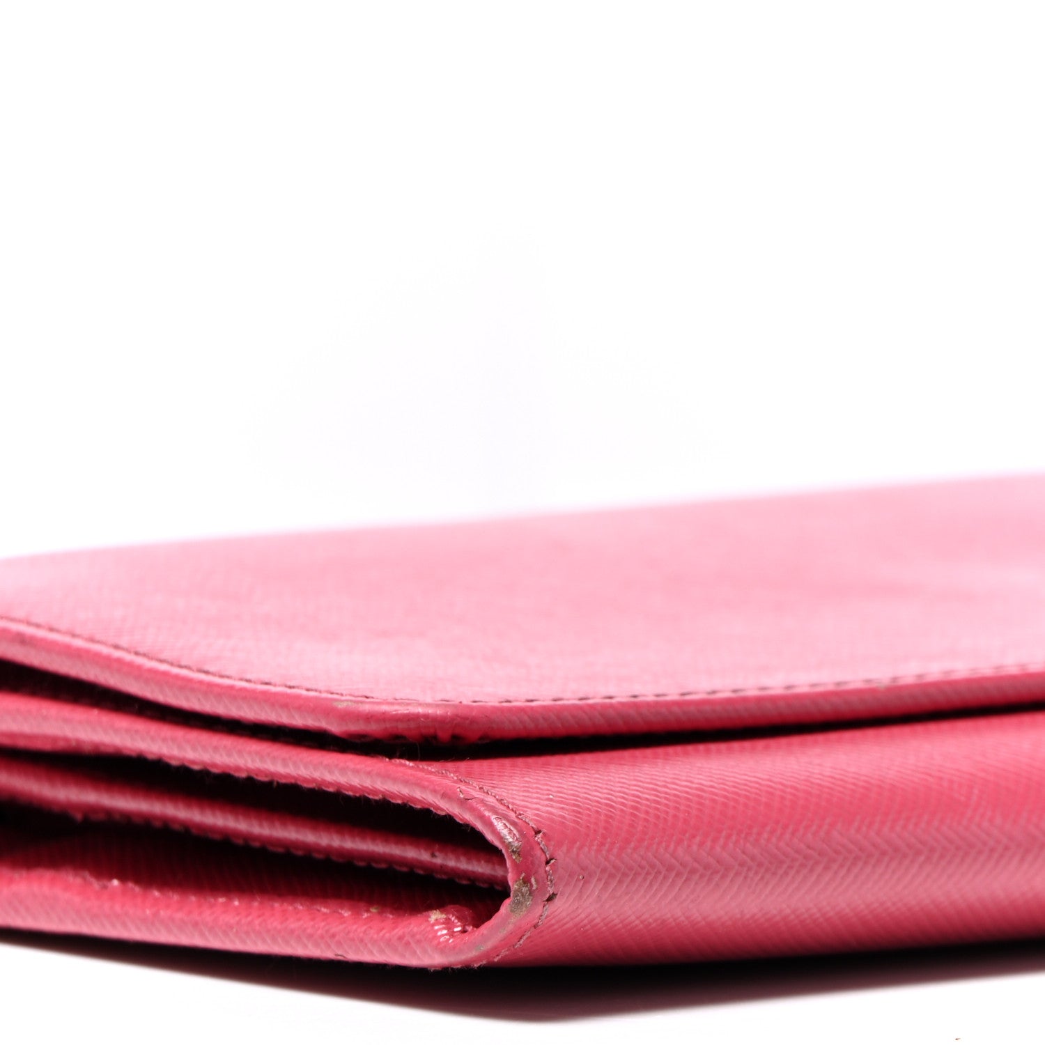 Prada Saffiano Metal Oro Chain Wallet Peonia 8 of 12