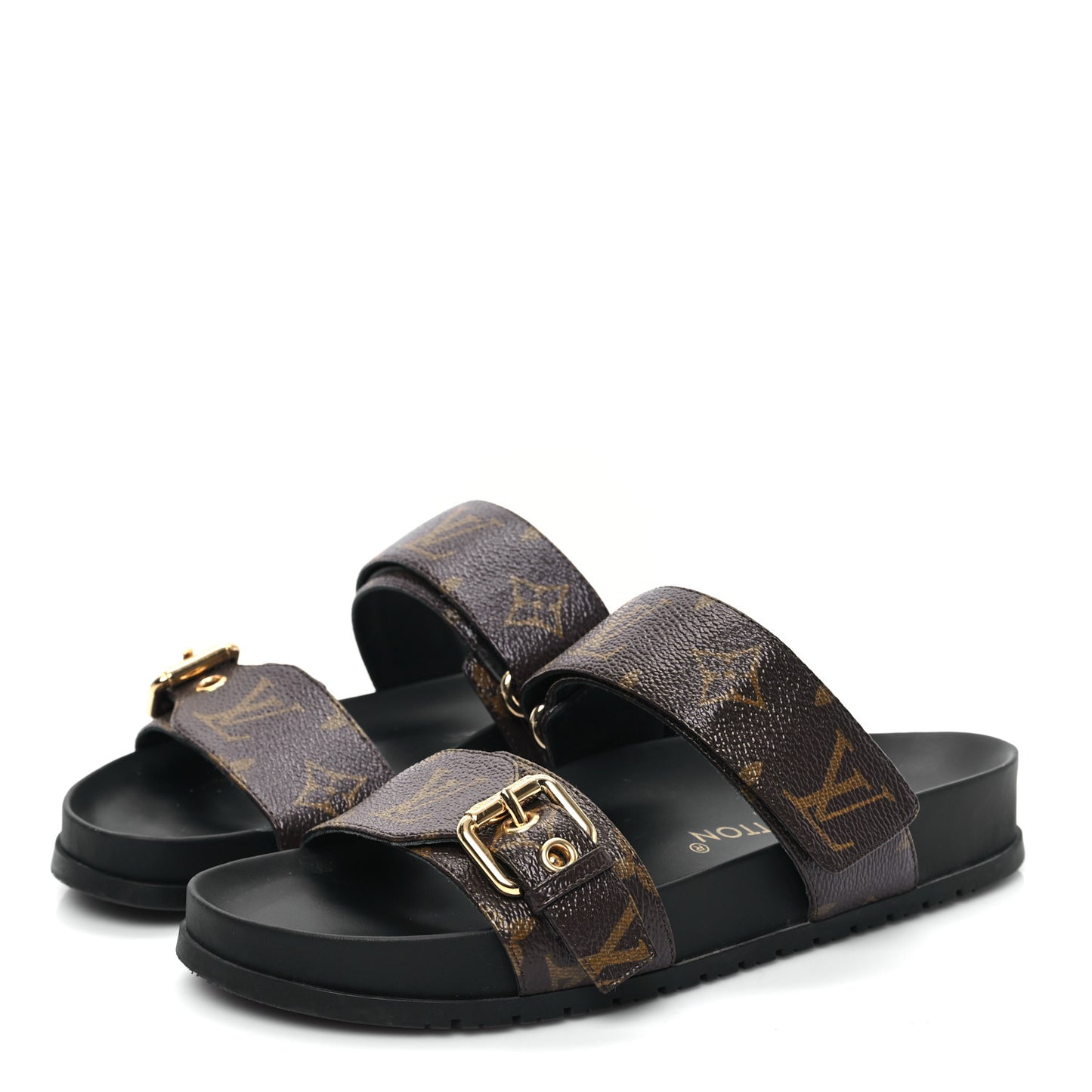Monogram Bom Dia Mule Sandals 36 Black