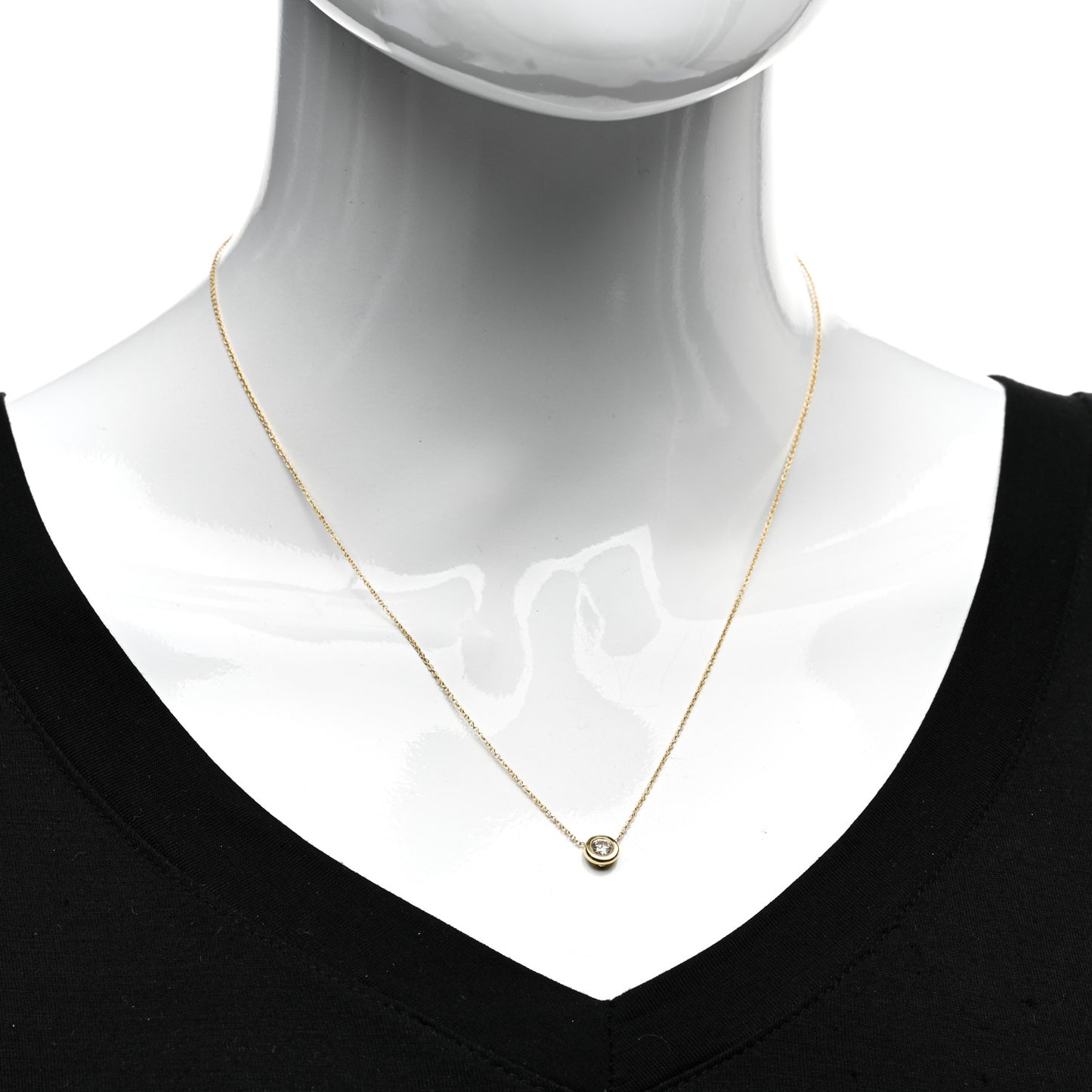 18K Yellow Gold Diamond .24ct Diamonds By The Inch Necklace