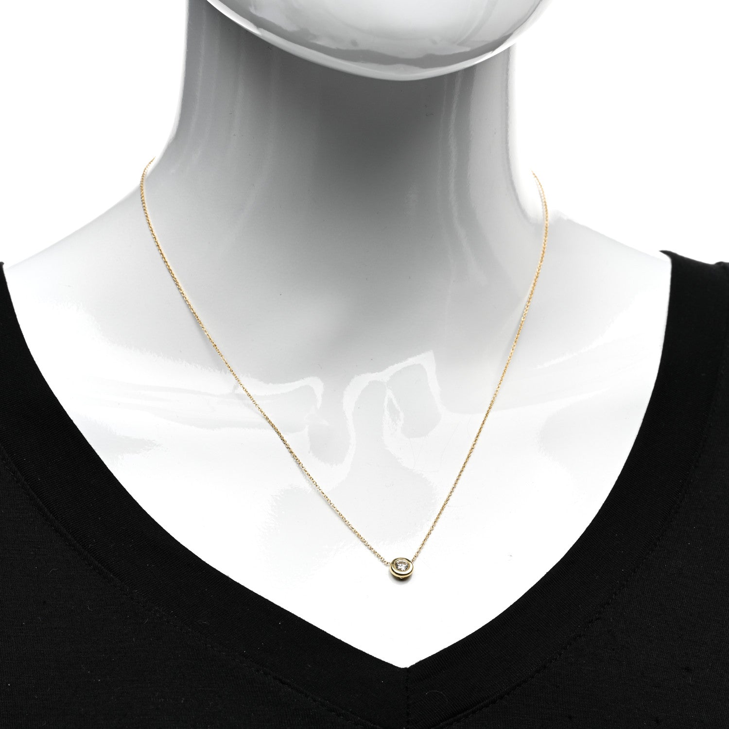 Roberto Coin 18K Yellow Gold Diamond .24ct Diamonds By The Inch Necklace 2 of 4