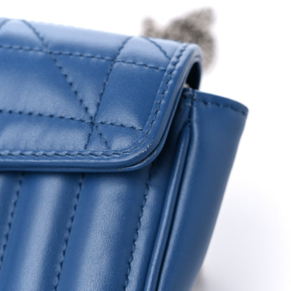 Gucci Calfskin Matelasse Aria Super Mini GG Marmont Shoulder Bag Clear Blue 11 of 11