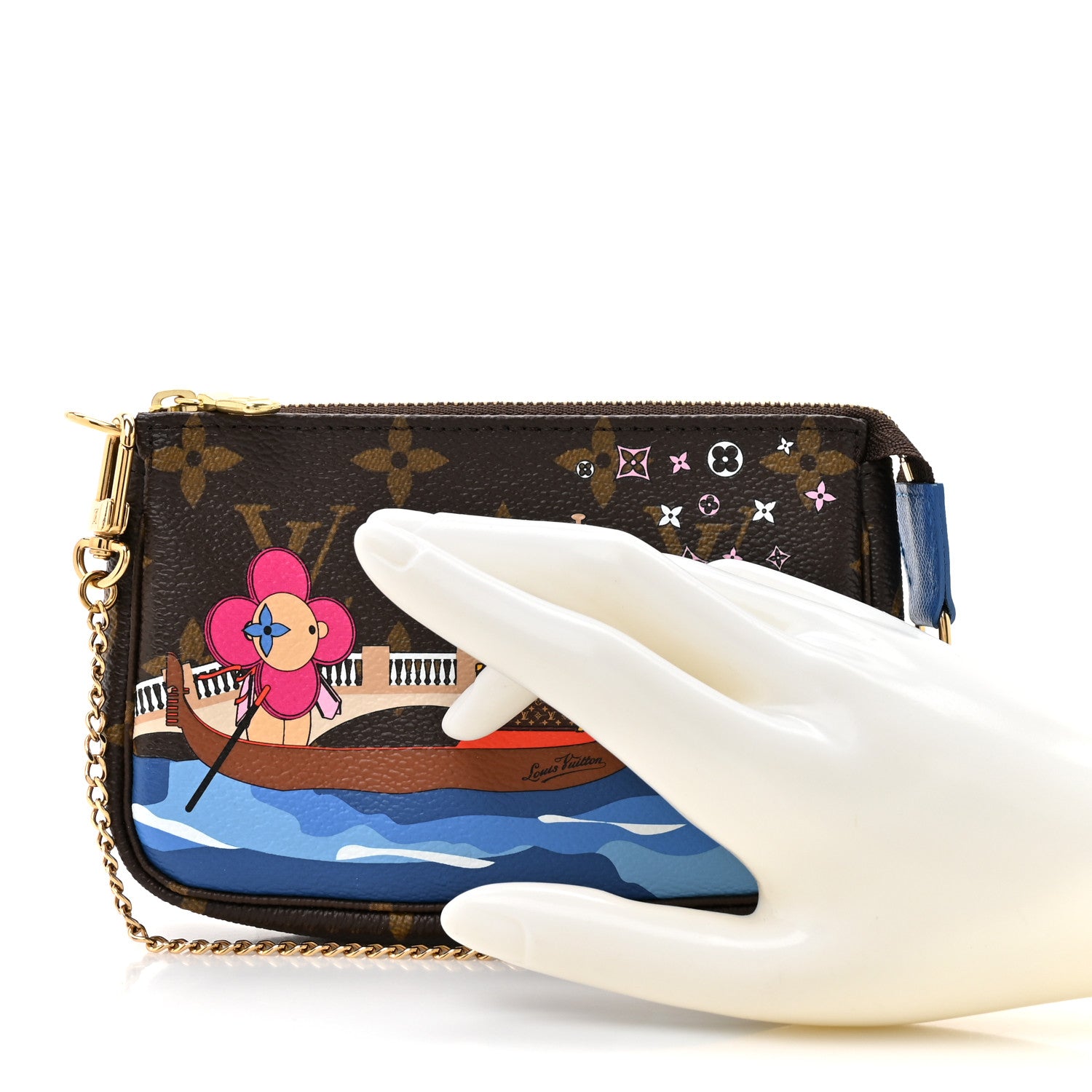Louis Vuitton Monogram 2019 Christmas Animation Mini Venice Pochette Accessories Blue 2 of 10