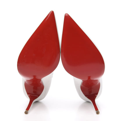 Christian Louboutin Kid Mini Glitter Princess 100 Pumps 35.5 White Silver 5 of 9