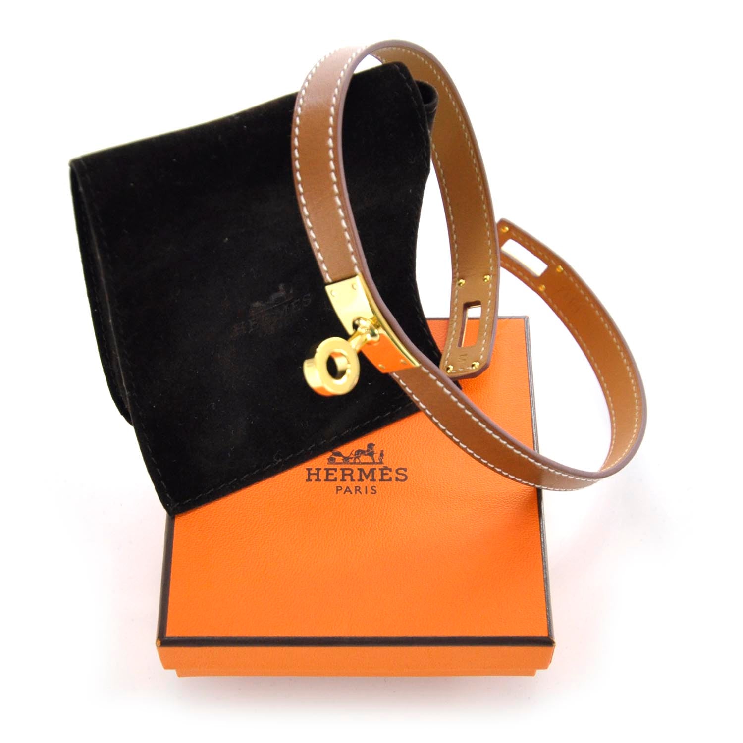Hermes Barenia Kelly Double Tour Bracelet Fauve 5 of 8