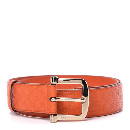 Gucci Soft Microguccissima 40mm Belt 90 36 Sun Orange 1 of 6