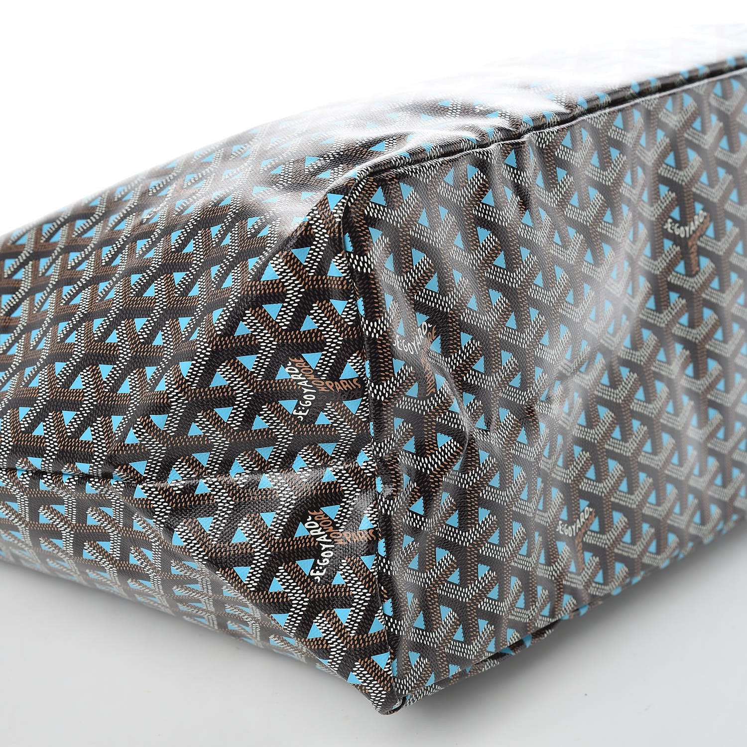 Goyard Goyardine Saint Louis Claire Voie GM Black Blue 6 of 11