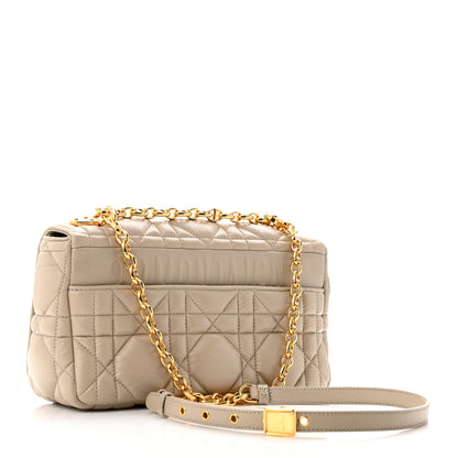 Christian Dior Calfskin Macrocannage Medium Caro Bag Sand 3 of 12
