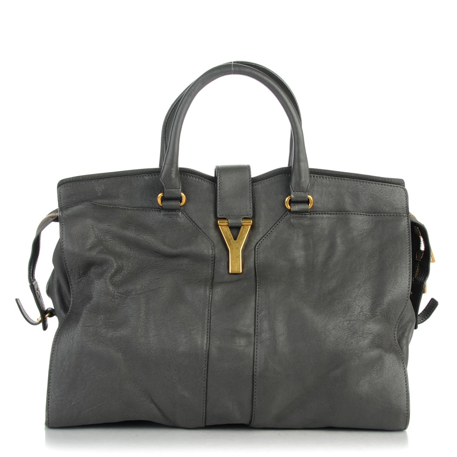 Saint Laurent Sheepskin Large Cabas ChYc Grey 1 of 7