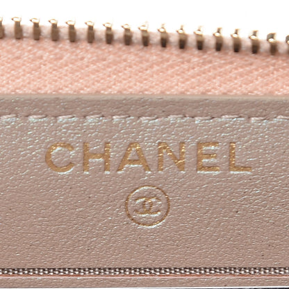 Chanel Iridescent Caviar Quilted Medium Zip Around Wallet Beige 6 of 9