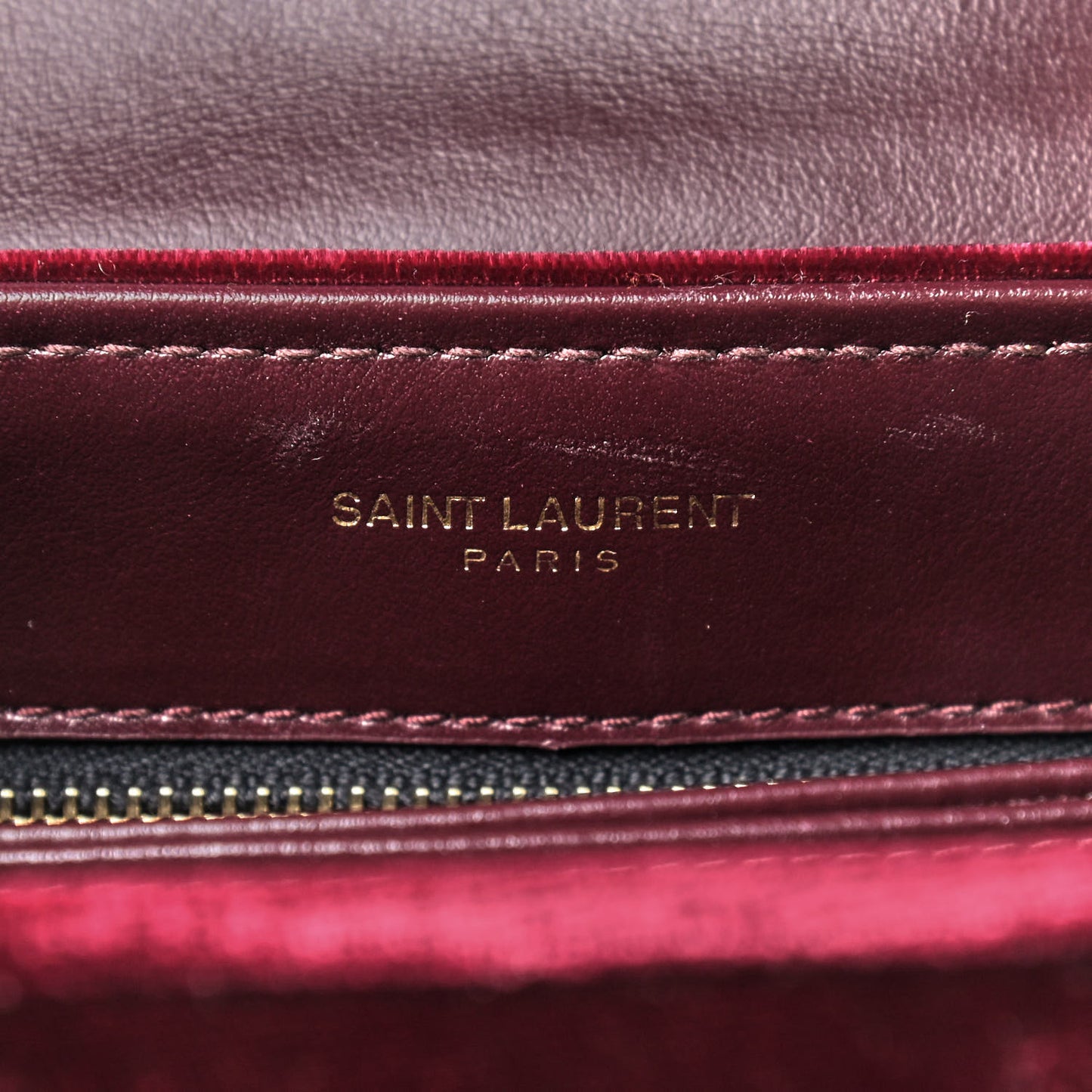 Velvet Y Quilted Monogram Toy Loulou Crossbody Bag French Burgundy