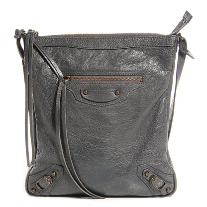 Balenciaga Agneau Classic Hardware Flat Crossbody Gris Tarmac 1 of 13