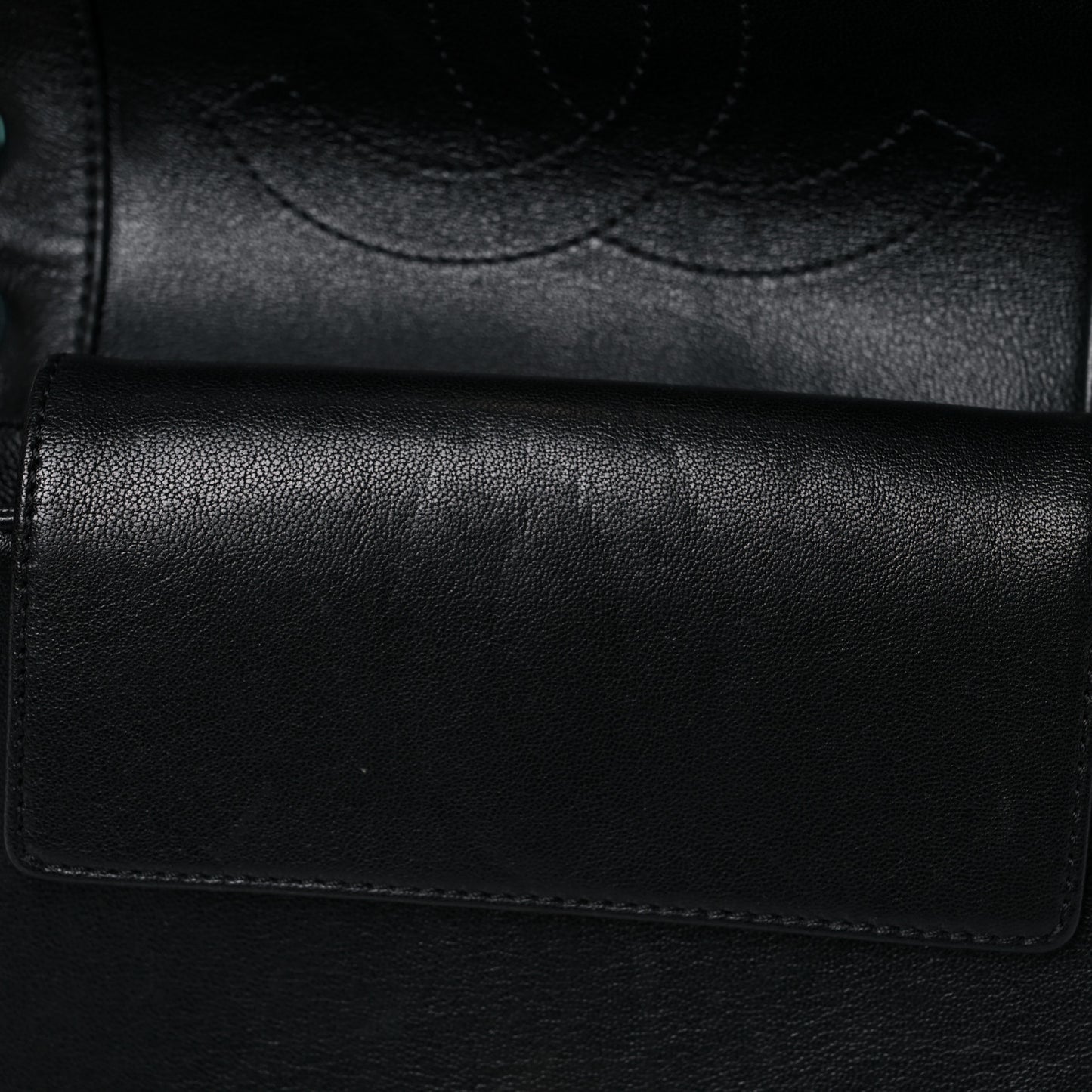 Sheepskin Quilted Medium Vintage Mademoiselle Flap Black