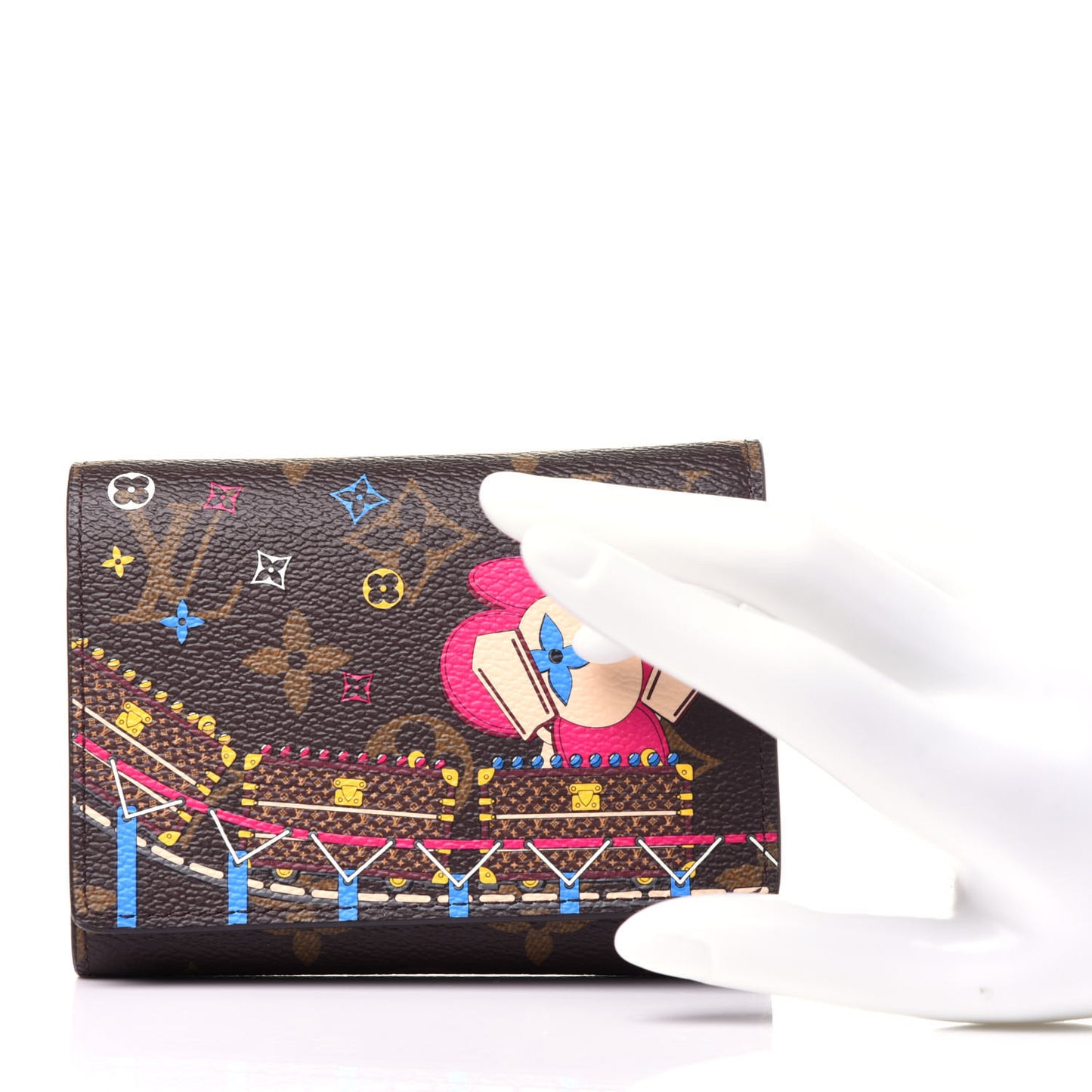 Monogram 2020 Christmas Animation Roller Coaster Victorine Wallet Pivoine