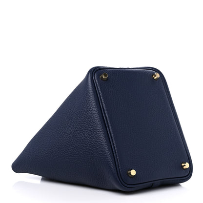 Hermes Taurillon Clemence Picotin Lock 18 PM Bleu Nuit 4 of 9