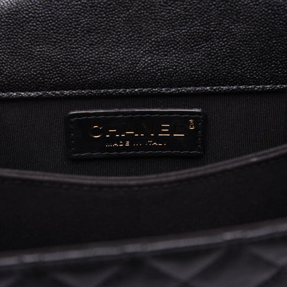 Chanel Caviar Quilted North South Boy Flap Black 8 of 15