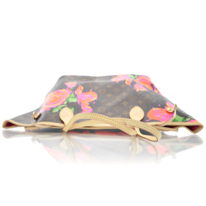 Louis Vuitton Monogram Roses Neverfull MM 5 of 9