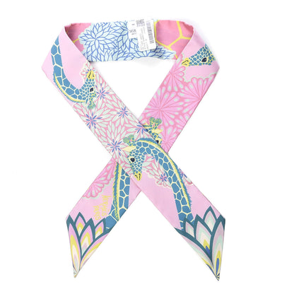 Hermes Silk The Three Graces Twilly Rose Bonbon Canard 1 of 4