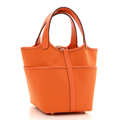 Hermes Toile Goeland Swift Cargo Picotin Lock 18 Orange 3 of 11