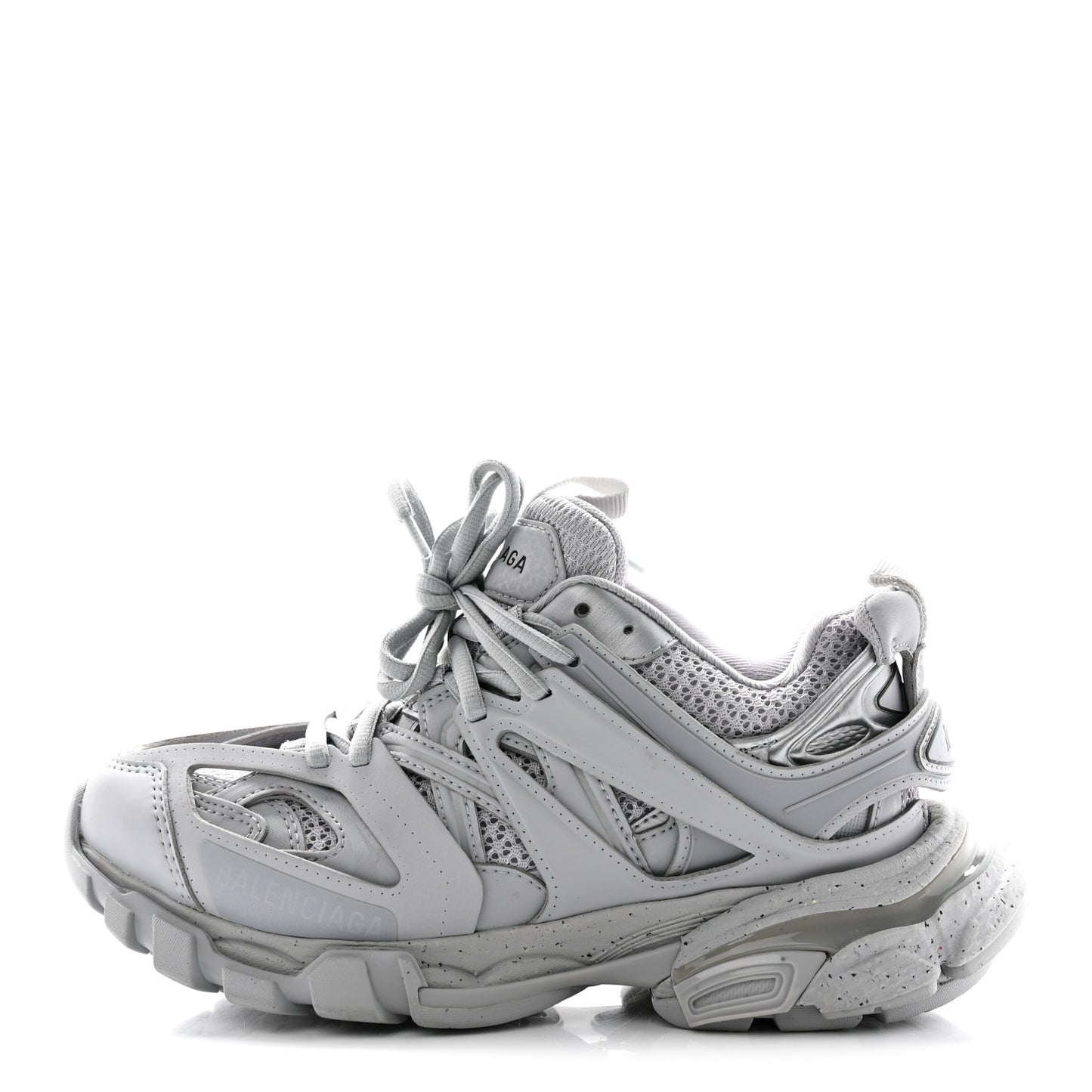 Rubber Mesh Fabric Monocolor Recycled Sole Womens Track Sneakers 35 Medium Grey