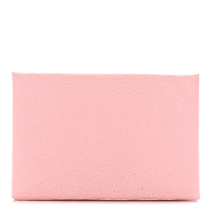 Hermes Chevre Mysore Calvi Card Case Rose Sakura 1 of 9