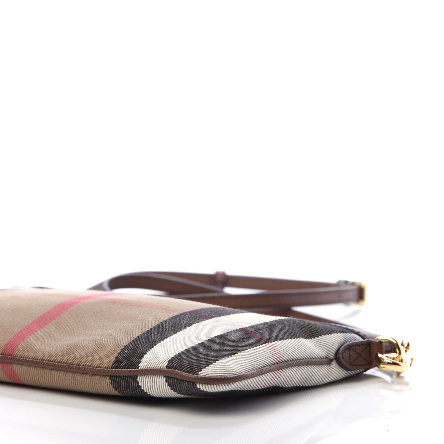 House Check Derby Peyton Crossbody Clutch Bag Tan