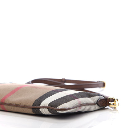 Burberry House Check Derby Peyton Crossbody Clutch Bag Tan 7 of 9