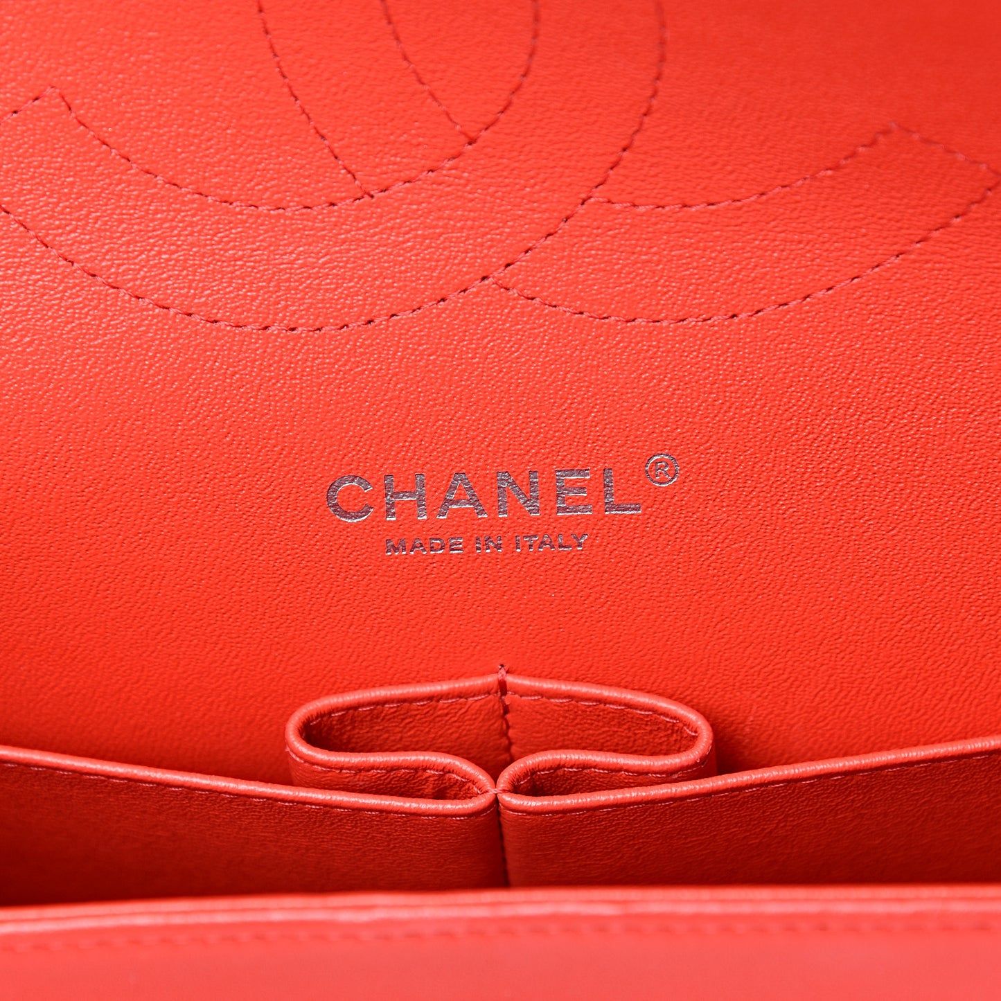 Lambskin Quilted Jumbo Double Flap Red