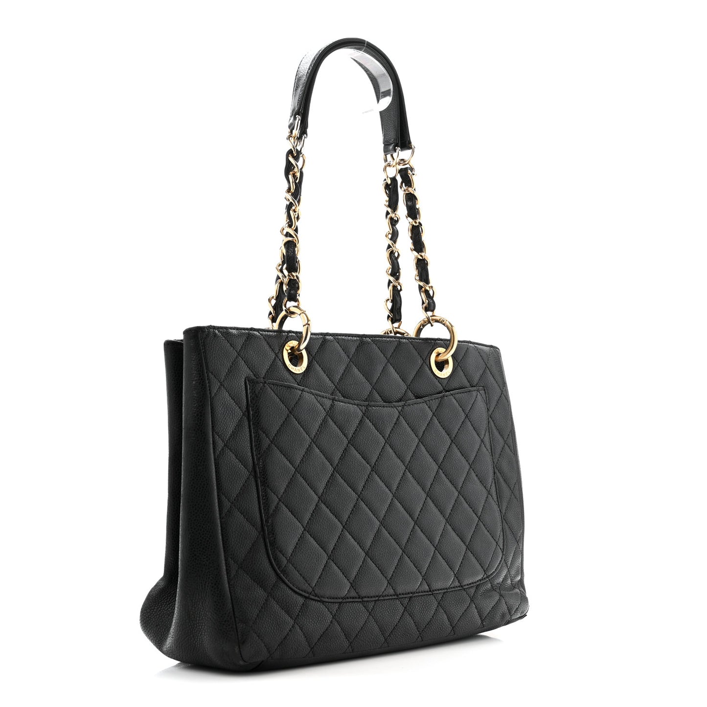 Caviar Quilted Grand Shopping Tote GST Black