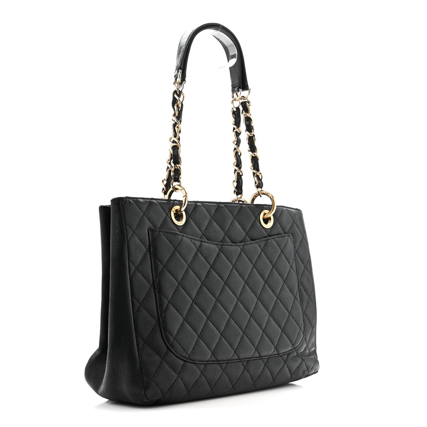 Chanel Caviar Quilted Grand Shopping Tote GST Black 3 of 17