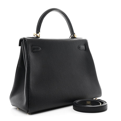 Hermes Togo Kelly Retourne 28 Black 3 of 11