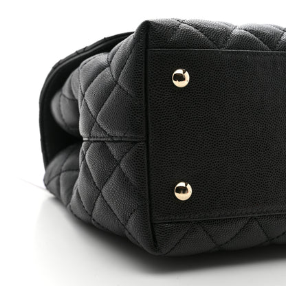 Chanel Caviar Quilted Small Coco Handle Flap Black 9 of 10