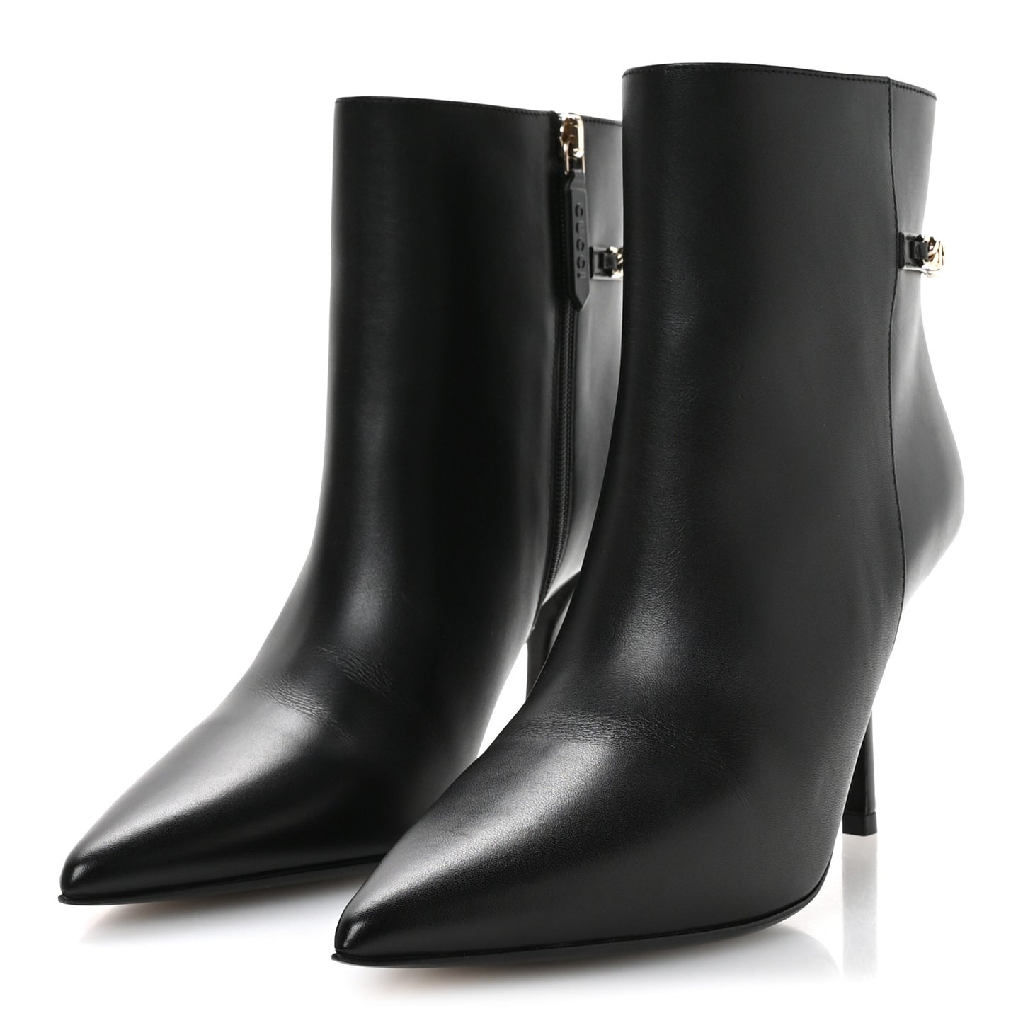 Calfskin Signoria Ankle Boots 36 Black