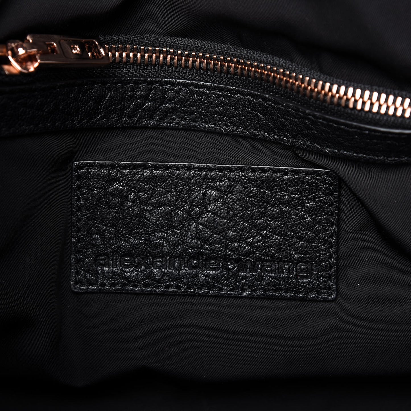 Pebbled Lambskin Rockie Black Rose Gold Hardware