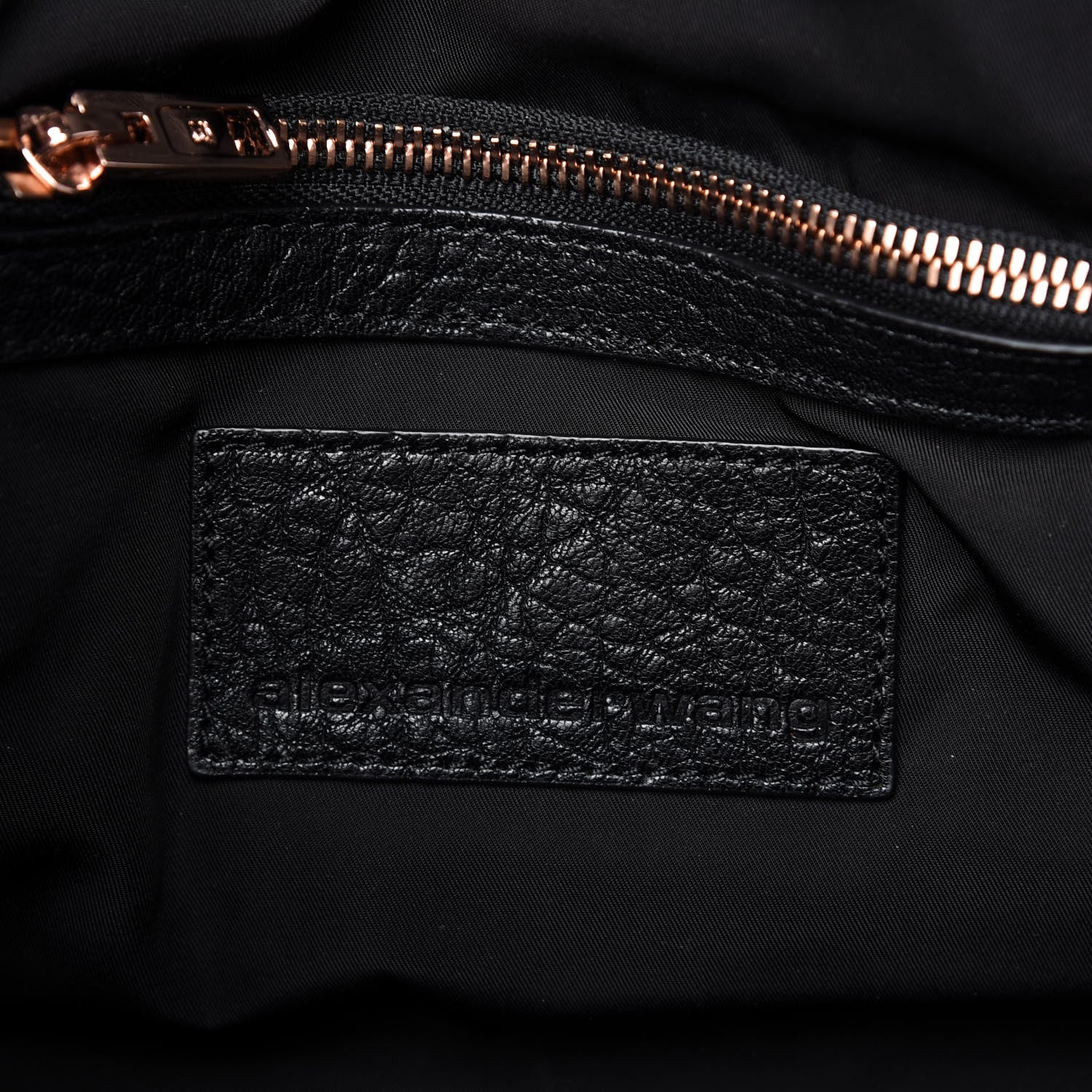 Alexander Wang Pebbled Lambskin Rockie Black Rose Gold Hardware 8 of 8