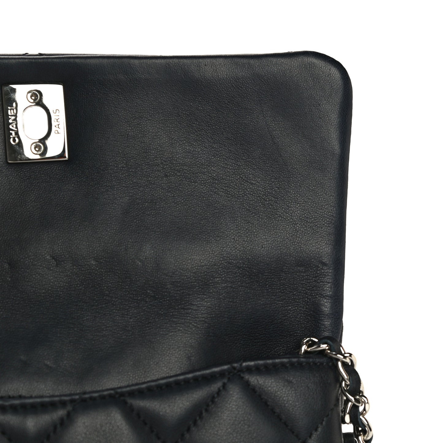 Lambskin Quilted Daily Zippy Crossbody Navy