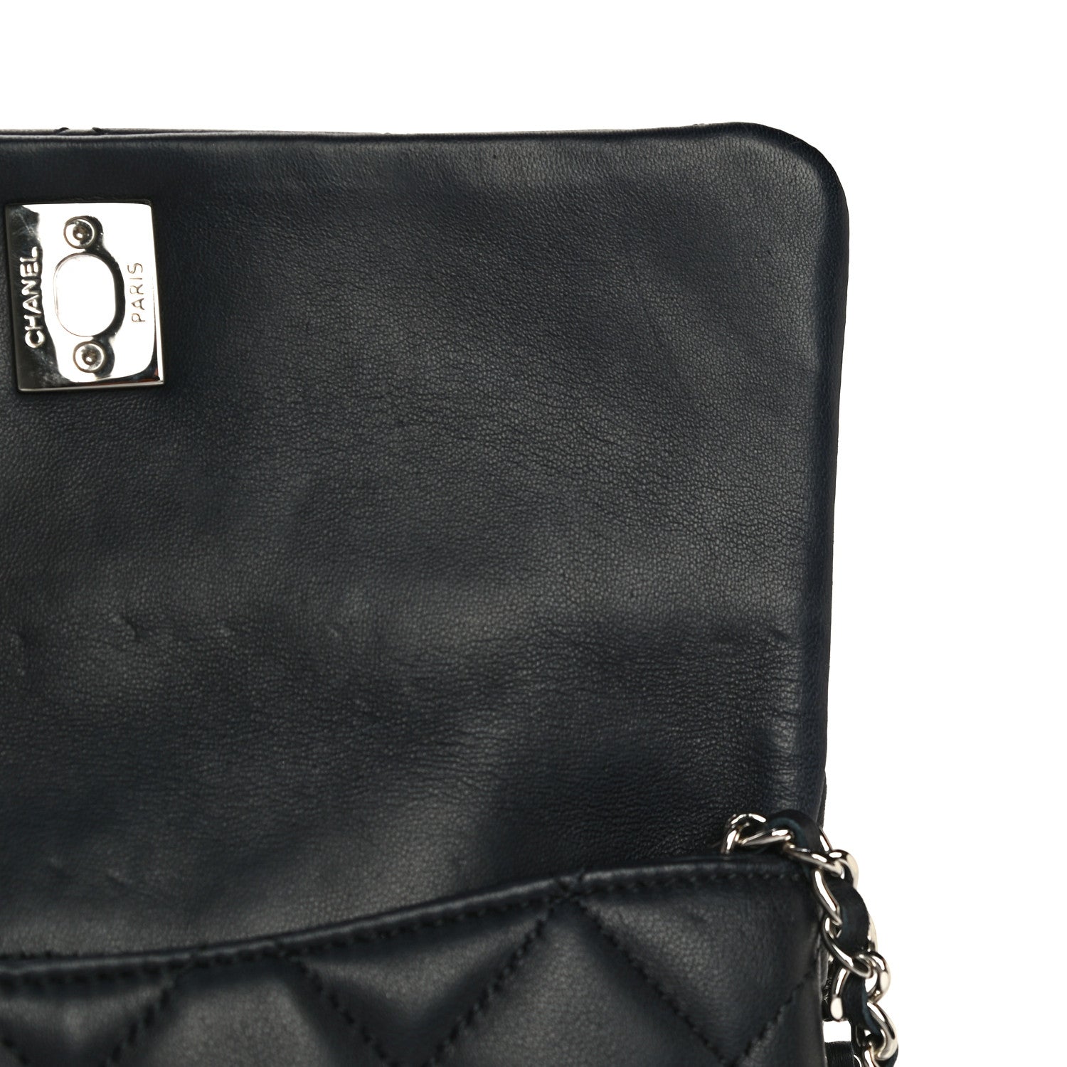 Chanel Lambskin Quilted Daily Zippy Crossbody Navy 17 of 17