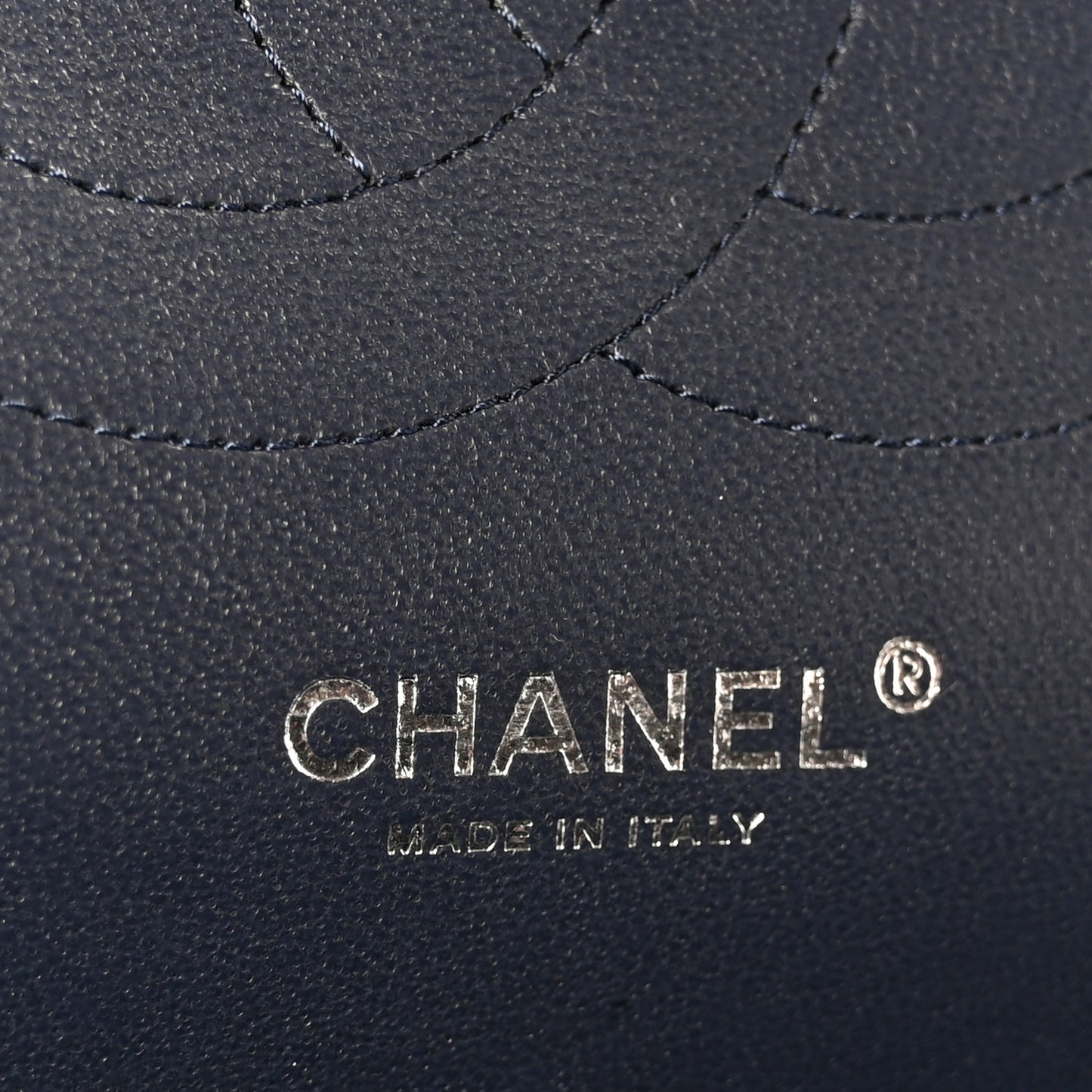 Caviar Quilted Jumbo Double Flap Navy Blue
