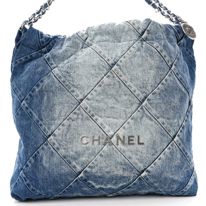 Chanel Denim Quilted Chanel 22 Blue 9 of 12